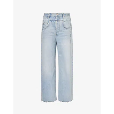 Citizens Of Humanity Bisou Cropped Wide-leg Recycled-denim Jeans In Gemini (lt Indigo)