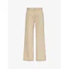 Citizen Of Humanity Womens Taos Sand (lt Khaki) Beverly Mid-rise Wide-leg Woven Jeans In Taos Sand (lt Khaki)