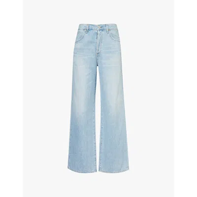 Citizens Of Humanity Womens Tularosa Annina Faded-wash Wide-leg Mid-rise Denim Jeans