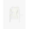 Citizen Of Humanity Womens Citizens Of Humanity Bina Round-neck Knitted Top In Pashmina (off White)