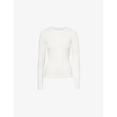 Citizen Of Humanity Womens Citizens Of Humanity Bina Round-neck Knitted Top In Pashmina (off White)