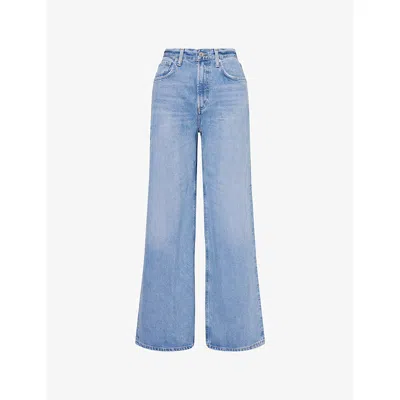 Citizens Of Humanity Womens Paloma Wide-leg Baggy-fit Denim Jeans Chalice (lt/md Indigo)