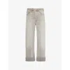 Citizen Of Humanity Citizens Of Humanity Ayla Mid-rise Wide-leg Jeans In Quartz Grey