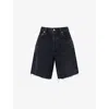 Citizens Of Humanity Ayla Denim Knee-length Shorts In Voila (washed Black)