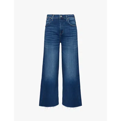 Citizen Of Humanity Lyra Wide Leg Crop Jeans In Ambry In Blue