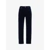 Citizens Of Humanity Womens Navy Zurie Ankle Straight-leg Mid-rise Stretch-cotton Corduroy Trousers In Navy