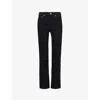 Citizens Of Humanity Womens  Zurie Five-pockets Straight-leg Mid-rise Stretch-denim Blend Jeans In Abbey (black)