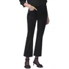 Citizen Of Humanity Womens Cropped Velvet Bootcut Jeans In Black