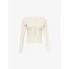 Citizen Of Humanity Citizens Of Humanity Varra Henley Ribbed-knit Top In Neutral