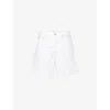Citizens Of Humanity Marlow High-rise Denim Shorts In Polish (white)