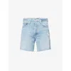 Citizen Of Humanity Womens Citizens Of Humanity Marlow Long Distressed Denim Shorts In Raleigh (lt Indigo)