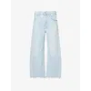 Citizen Of Humanity Womens Citizens Of Humanity Ayla Raw-hem Cropped Wide-leg Denim Jeans In Sailor (lt Indigo)