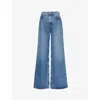 Citizens Of Humanity Ayla Wide-leg Mid-rise Organic-denim Jeans In Siesta (md Indigo)