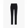 Citizens Of Humanity Womens  Sloane Skinny Brand-patch Tapered-leg Mid-rise Stretch-denim Blend Jeans In Plush Black (black)