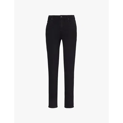 Citizens Of Humanity Womens  Sloane Skinny Brand-patch Tapered-leg Mid-rise Stretch-denim Blend Jeans In Plush Black (black)