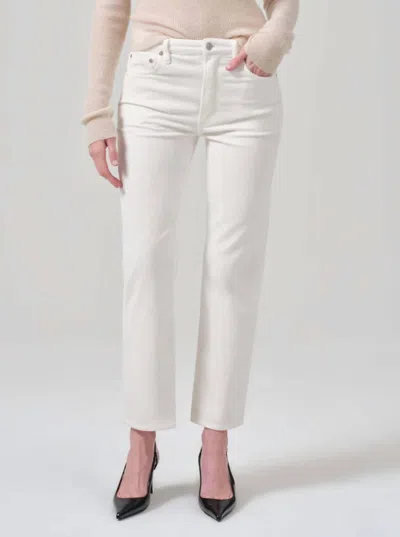 Citizens Of Humanity Zurie Ankle Corduroy Straight Leg Pants In Pashmina In Multi