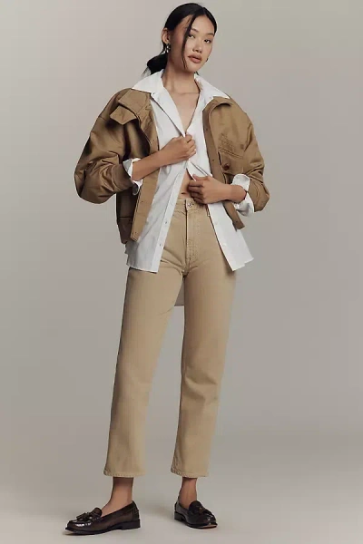 Citizen Of Humanity Zurie High-rise Ankle Straight-leg Jeans In Beige