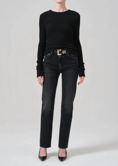Citizen Of Humanity Zurie High Waist Straight Leg Jeans In Stormy