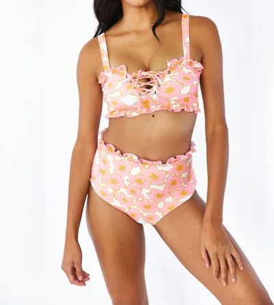 Citrine Ivy Top In Coral Floral In Multi