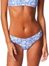 Citrine Lila Bikini Bottom In Blue Blooms In Blue