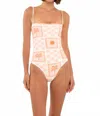 Citrine Luna One-piece Bikini In Pink In Brown