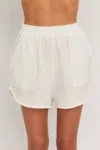 Citrine Raya Short In White In White