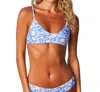 Citrine Stella Bikini Top In Blue Blooms In Multi