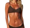 Citrine Stella Bikini Top In Cocoa In Brown