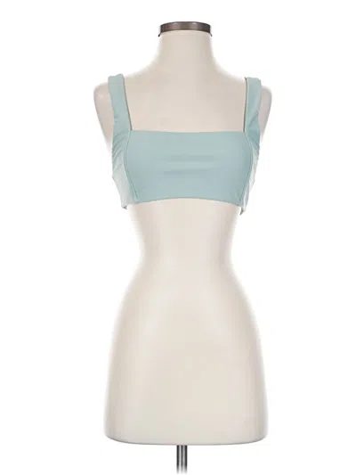 Pre-owned Citrine Tube Top Teal Strapless Neckline Tops