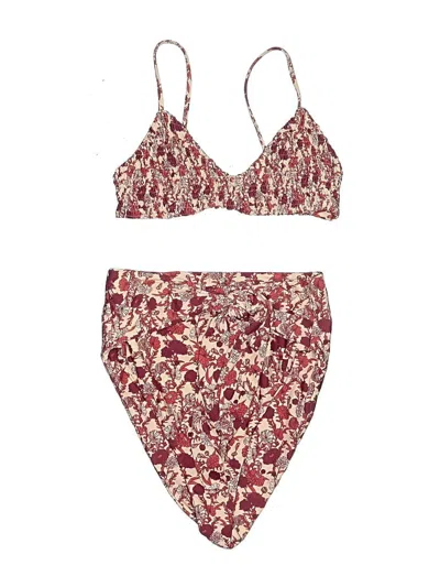 Pre-owned Citrine Two Piece Swimsuit In Burgundy