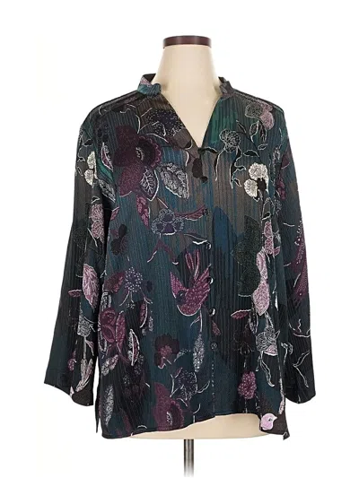 Pre-owned Citron 3/4 Sleeve Blouse In Blue