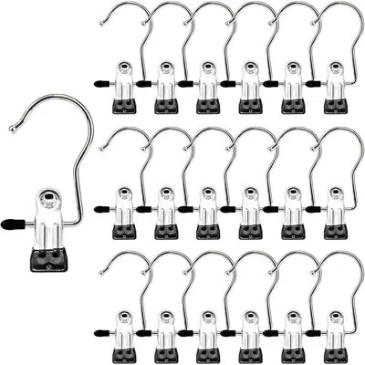 Citrus 100-pack Black Boot Hanger Clips, Heavy Duty Laundry Hanging Hooks For Boots, Socks, Towels, Clothes