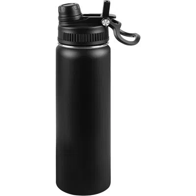 Citrus 22oz Insulated Water Bottle - 2-in-1 Leak-proof Lid (sip/straw) + Handle, Stainless Steel Bottle For In Black
