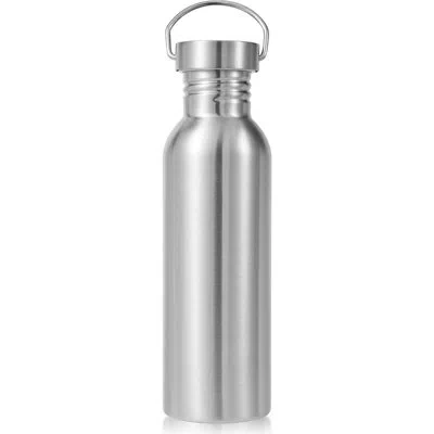 Citrus 26oz Uninsulated Single-wall Stainless Steel Water Bottle With Handle – Reusable 18/8 (304) Bpa-free In Silver