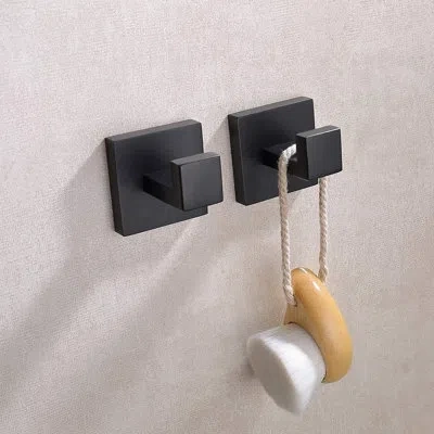 Citrus 2-pack Matte Black Towel Hooks – Stainless Steel Wall-mounted Robe & Coat Hooks
