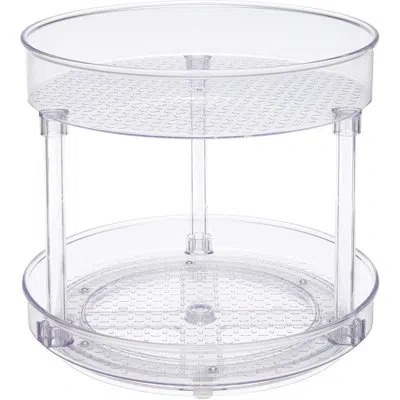 Citrus 2-tier Lazy Susan Turntable Organizer – 9” Diameter, Clear In Acrylic