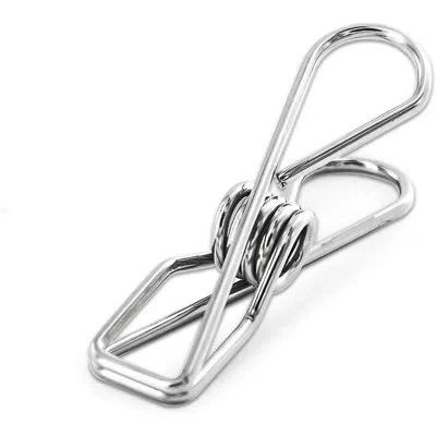 Citrus 40-pack Stainless Steel Clothespins, Small Metal Utility Clips For Laundry, Home, Kitchen & Travel In Silver