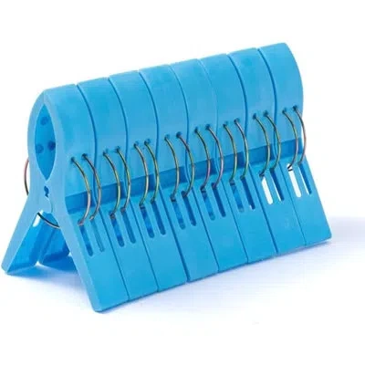 Citrus 8-pack Large Blue Beach Towel Clips, Strong Grip Windproof Chair Clips For Pool, Cruise, Travel & Ou