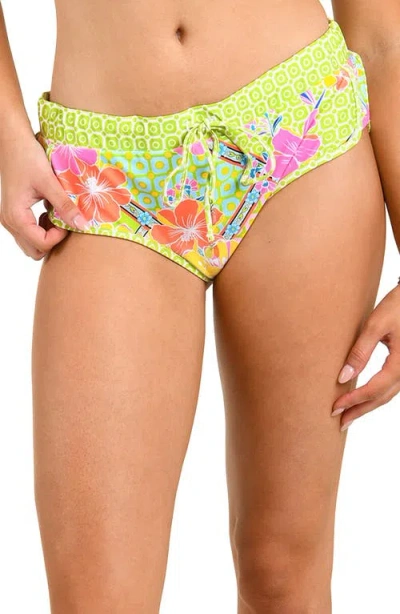 Citrus Across Hot Pant Bikini Bottoms In Green