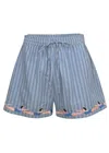 Citrus Blue Stripe Diver Short In Blue