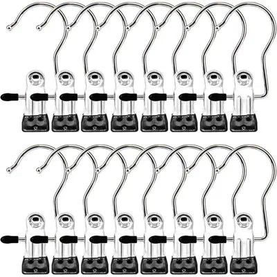 Citrus Boot Hanger Clips, 16-pack Heavy Duty Hanging Clamps For Boots, Pants, Socks, Towels, Handbags & Clo In Multi