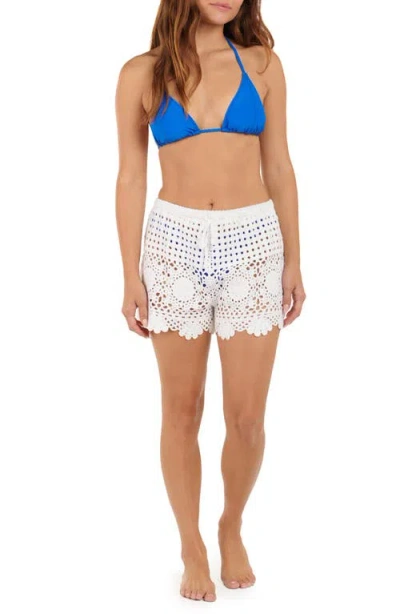Citrus Crochet Cover-up Shorts In White