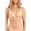 Citrus Good Day Tie Front Bikini Top In Multi