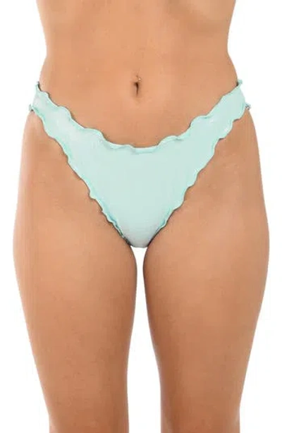 Citrus Iridescent Merrow Bikini Bottoms In Green