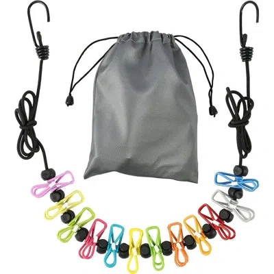 Citrus Portable Retractable Clothesline With 12 Clips, Travel Laundry Drying Line For Indoor & Outdoor Use, In Multi