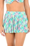 Citrus Schools Pleated Cover-up Skirt In Multi
