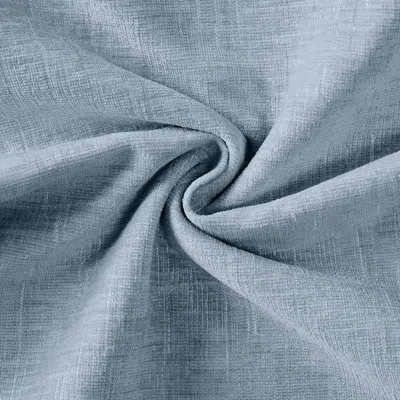 Citrus Set Of 2 Scalloped Chenille Throw Pillow Covers, 18" X 18" Boho Decorative Cushion Cases, Misty Blue