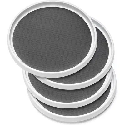 Citrus Set Of 4 – 10″ Non-skid Lazy Susan Turntable Organizers For Cabinets, Pantry, Kitchen, Fridge, Bathr In Plastic