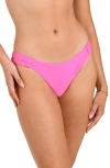 Citrus Solid Shirred Side Bikini Bottoms In Multi