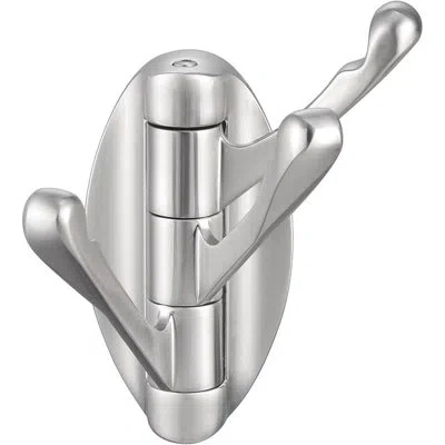Citrus Swivel 3-arm Bathroom Towel Hook – Brushed Nickel Foldable Wall Mounted Robe & Coat Hanger In Silver